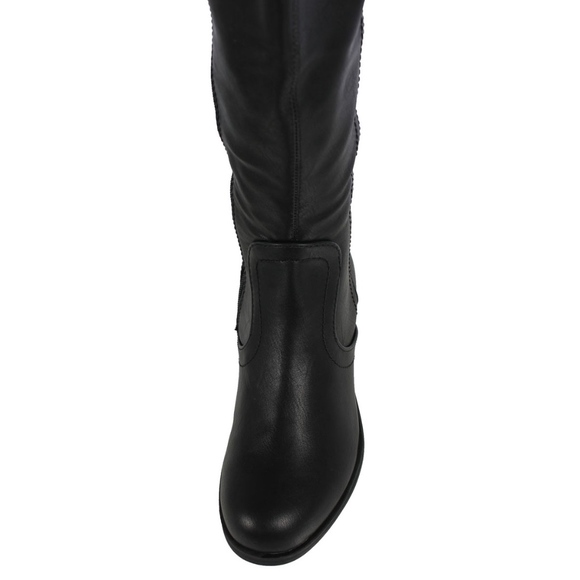 Size 5.5 Black Faux Leather Over the Knee Boot - Picture 5 of 5